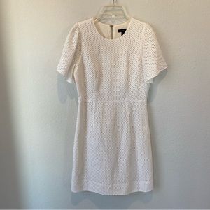 J. Crew Flutter Sleeve Dress with Eyelet Detail